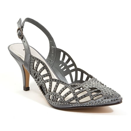 

Lady Couture Dressy Slingback Closed Toe Sandal Pewter 37