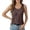 Coffee Tank Tops, variant on Women Knit Tank Tops Summer Solid Color Sleeveless Round Neck Flowy Casual Tunic Blouse With Waist Tie Vacation Female Camisole