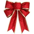 thumbnail image 2 of Monebena 2Pcs Golden Glitter Christmas Bow Christmas Wreath Bow Large Xmas Tree Bowknot with Gold Edge for Christmas Tree Party Gift Present Xmas Decoration,7.87" x 9.84", 2 of 5