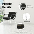 thumbnail image 3 of Kinsuite 1-seat Waiting Room Chairs - Office Reception Chairs Guest & Reception Chairs for Salon Barber Bench Airport Bank Hall Visitor Guest Black PU Leather, 3 of 10