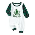 thumbnail image 3 of Penkiiy Family Christmas Pjs Matching Sets Matching Family Sets Christmas Casual Printed Jumpsuit Romper Home Wear Green Christmas Pajamas 9-12 Months, 3 of 4