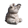thumbnail image 3 of Mini figura de de arcilla cerámica para té, artesanías de terrario artesanales, hermoso recuerdo para decoración artística de coche, sala de, 3 of 8