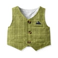 Bwdbhd Toddler Boy Suit Baby Toddler Suit Shirt Pants Vest Coat Bow Tie
