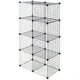 Gymax 8 Cube Grid Wire Organizer Wardrobe Shelves Bookcase DIY