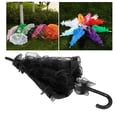 thumbnail image 6 of Lace Umbrella, Foldable Lace Fabric Parasol 22.2x22.2in Lace Parasol  For Concerts For Party Decorations For Weddings Black,Pink,,Green,Red,Rose Red, 6 of 8