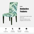 thumbnail image 3 of Subrtex Stretch Vector Floral Dining Chair Slipcover (Set of 2, Green), 3 of 6