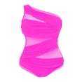 thumbnail image 5 of QHFBli Plus Size Swimsuit Women One Piece Swimsuit Tummy Control High Neck Bathing Suit Ruched Swimwear, 5 of 5