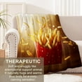 thumbnail image 3 of French Fry Blanket for Women Adults, Flannel French Fry Blankets Gifts, French Fry Throw Blanket for Sofa Bed Living Room Soft Warm Cozy French Fry Decor 50" x 60", 3 of 6