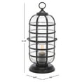 thumbnail image 5 of SAFAVIEH Rigel 13 in. Modern Black Steel Table Lamp with Clear Shade, 5 of 6