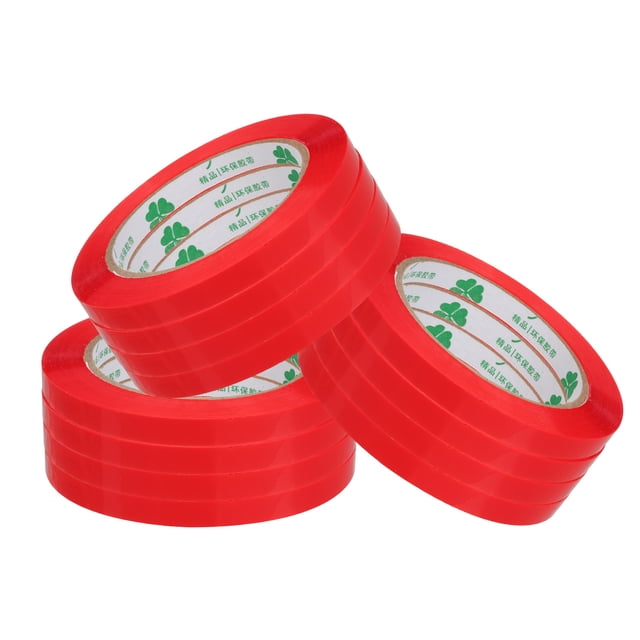 Uxcell Bag Sealing Tape 3/8 Inch x 109 Yard, Poly Plastic Bag Sealer Tape for Machine Packaging Shop Use, Red 12 Pcs