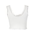 thumbnail image 3 of Gzhioc Women's Summer Mini Sling Vest White Sleeveless Backless U Neck Drawstring Camisole, 3 of 8