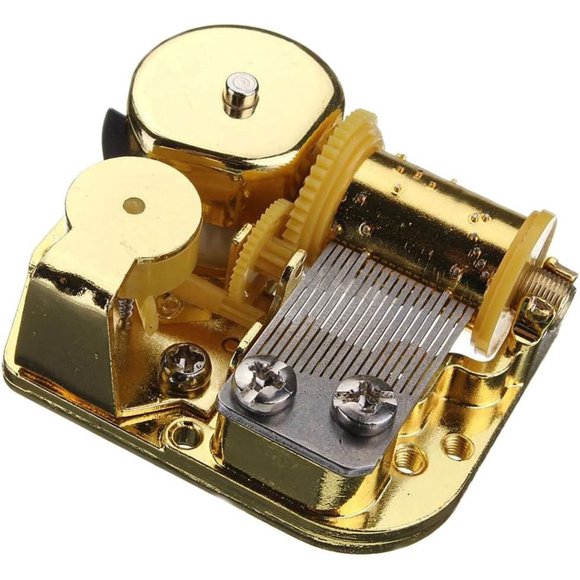 18 Note Musical Mechanism Movement for DIY Music Box, Jingle Bells, Golden Clockwork Music Movement
