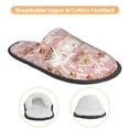 thumbnail image 3 of Fotbe Gingerbread Houses Pink Wonderland Pattern Women's Fuzzy Slippers Plush Slippers Fluffy Winter House Shoes Indoor and Outdoor-Medium, 3 of 8