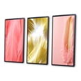 thumbnail image 3 of Designart "Pink Feather Elegance in Boho Glam" Feathers Framed Wall Art Set Of 3 - Pink Modern Frame Gallery Set For Office Decor, 3 of 6