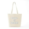 thumbnail image 6 of CafePress - Cake Or Death For Dark Tote Bag - Unisex Canvas Tote Bag, Beige, 1-Piece, 6 of 7