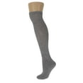 thumbnail image 5 of Diabetic Over The Calf Socks Loose Fit Non-Binding Top Gray 3 Pairs Unisex (Gray, 10-13), 5 of 6
