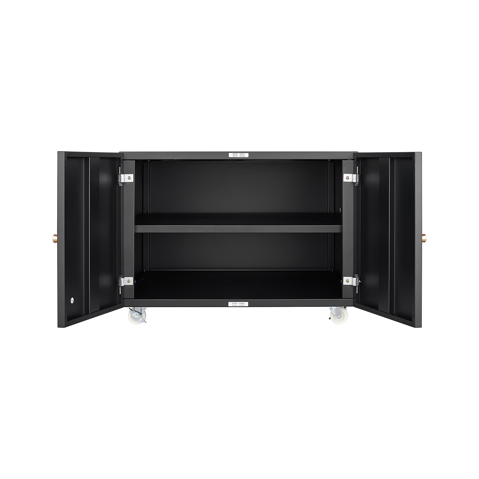 Mobile Copier Cabinet 2-door Steel Rolling Printer Stand With Storage Metal File Cabinet With Rotation Wheels For Office