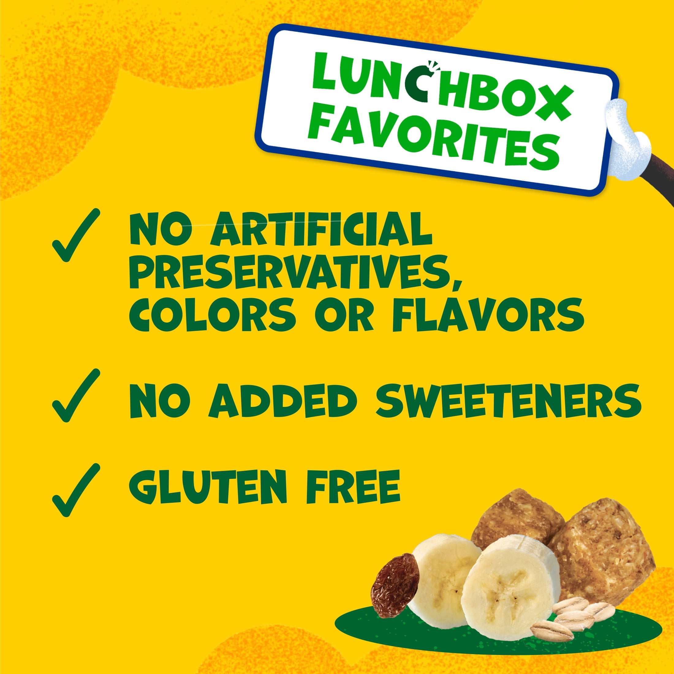 Goodies Banana Bread Mini Oat Bites Kid Snack Bites, Gluten Free & Non-GMO, 7 packs