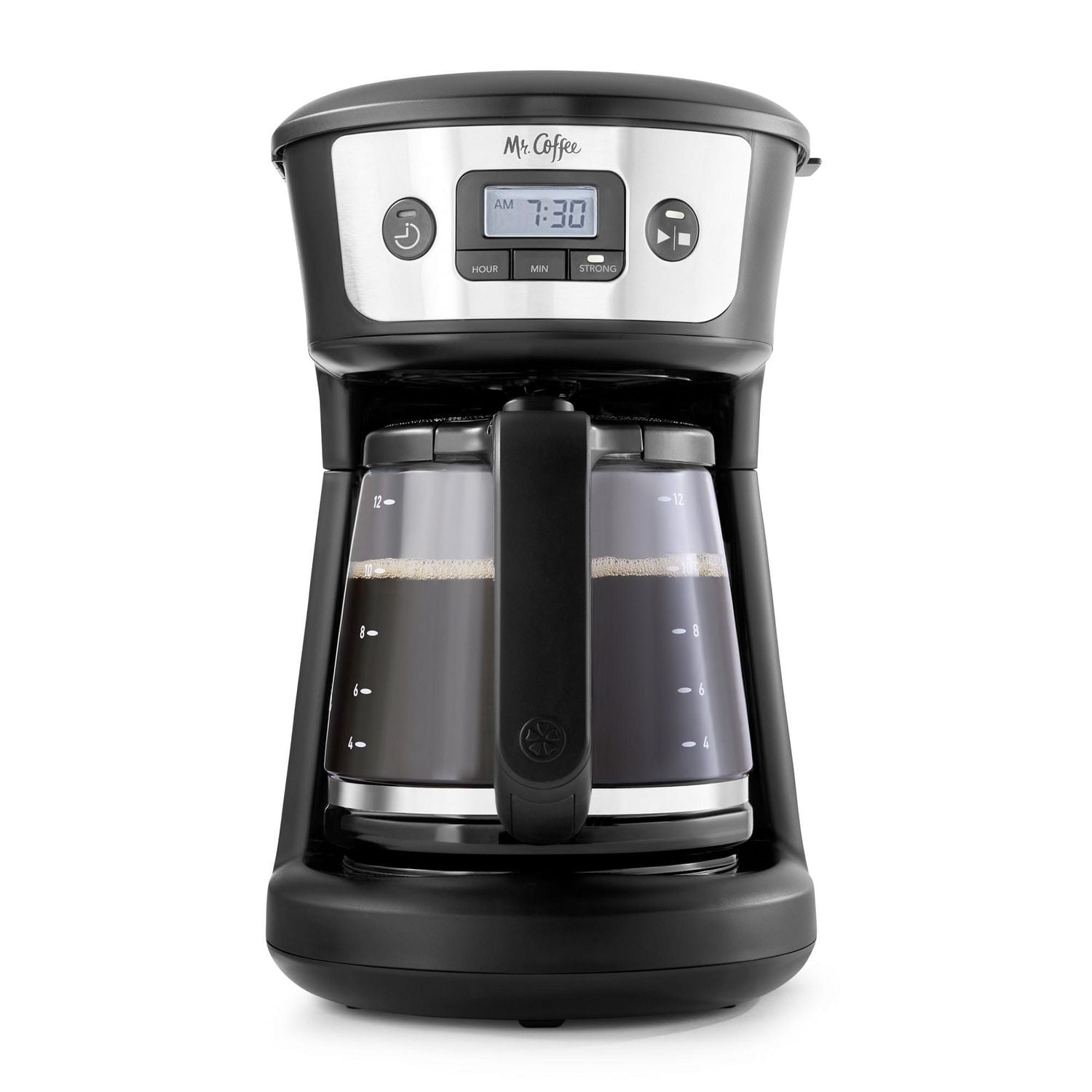 Mr. Coffee 12-Cup Programmable Coffee Maker, 25 oz. Mini Brew, Brew Now or Later