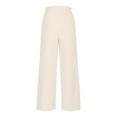 thumbnail image 6 of Jjayotai Women's Wide Leg Pants with Pockets, High Waist Adjustable Knot Loose Casual Trousers, Business Work Casual Pants White XL, 6 of 6