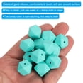 thumbnail image 4 of Uxcell 14 mm Hexagonal Silicone Beads, Polygonal Beads Bulk, Turquoise 40Pcs, 4 of 6