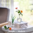 thumbnail image 4 of Jarrón Glasseam de cristal transparente, 3 unidades, decoración moderna para el hogar, 4 of 8