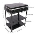 thumbnail image 5 of Portable 5-Burner Gas Stove for Outdoor Cooking - Camping BBQ Grill with 2-Tier Storage Rack - Ideal for Picnics, Tailgates & Backyard Grilling, 5 of 14