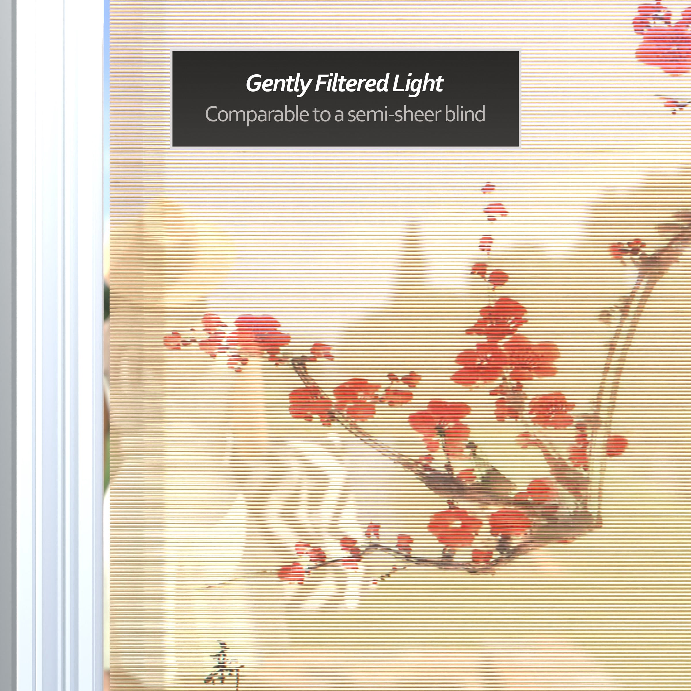 Red Lantern Bamboo Window Shade Blind - Sakura Cherry Blossom 72" W