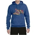 thumbnail image 3 of Tired Sleeping Cat | I Wish I Was My Cat Funny Colorful Kitty | Dean Russo Art Animal Lover Unisex Hoodie Sweatshirt, Vintage Heather Blue, Large, 3 of 6