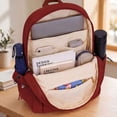 thumbnail image 5 of BadPiggies Nylon Backpack for Women Men, 20L Wear-Resistant Backpacks Casual Lightweight School Travel Daypack (Red), 5 of 9