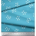 thumbnail image 3 of Soimoi Blue Cotton Voile Fabric Dot Abstract Print Sewing Fabric Yard 42 Inch Wide, 3 of 3