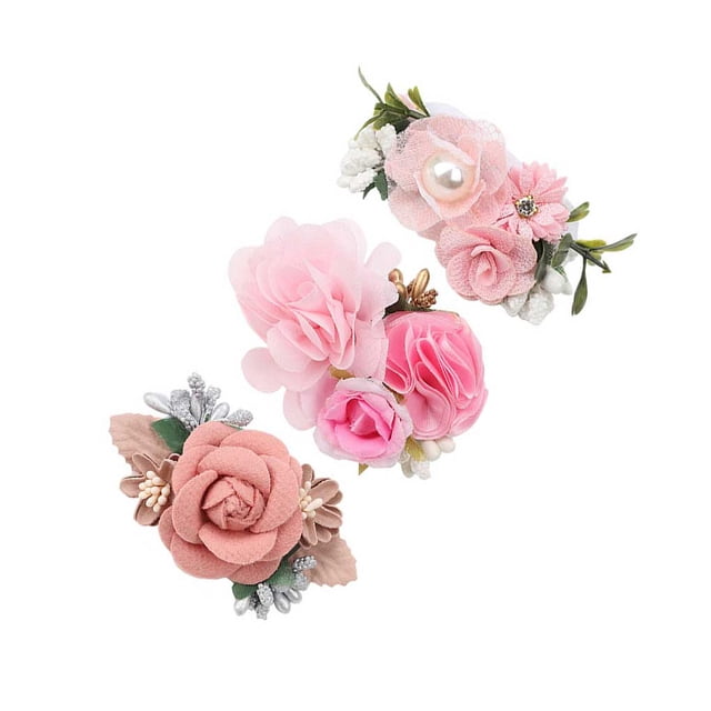 Sonducket Pinza para el pelo de 3 piezas, decoración para la cabeza, tamaño compacto, ahorro de espacio, accesorios para mujer, alfileres de flores Type10 NO10 Sonducket AP007030-04