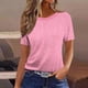 thumbnail image 2 of Camiseta de Manga Corta de Verano para Mujeres Delgada Moda Casual Impresa No Estructurada Cuello Redondo Mujer Manga Corta Tops Casual, 2 of 4