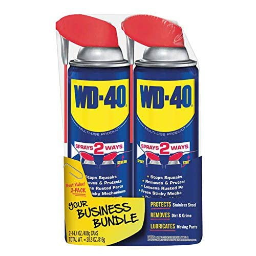 WD-40 Original Formula Multi-Use Product with Smart Straw - Lubricant Spray - 2-Pack, 14.4 oz