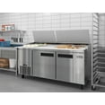 thumbnail image 3 of 71 in. Two Door Commercial Pizza Prep Refrigerator in Stainless-Steel (KM-RPPS-2DSS), 3 of 10