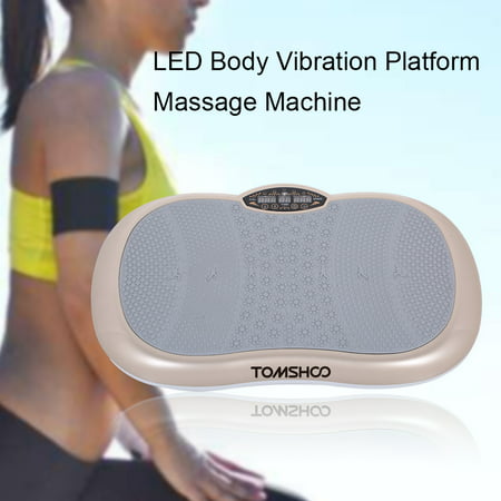 TOMSHOO Touchscreen LCD Body Vibration Platform Fitness Vibration Plate Machine Workout Trainer Hips Muscle Weight Loss Exercise (Best Exercise Equipment For Hip Replacement)