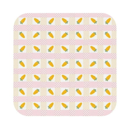 

Gaeub kawaii carrots Print 6 Pcs Leather Coasters for Drinks Drink Coasters Sets Drink Table Cup Coasters for Living Room Kitchen Coffee Decor Square