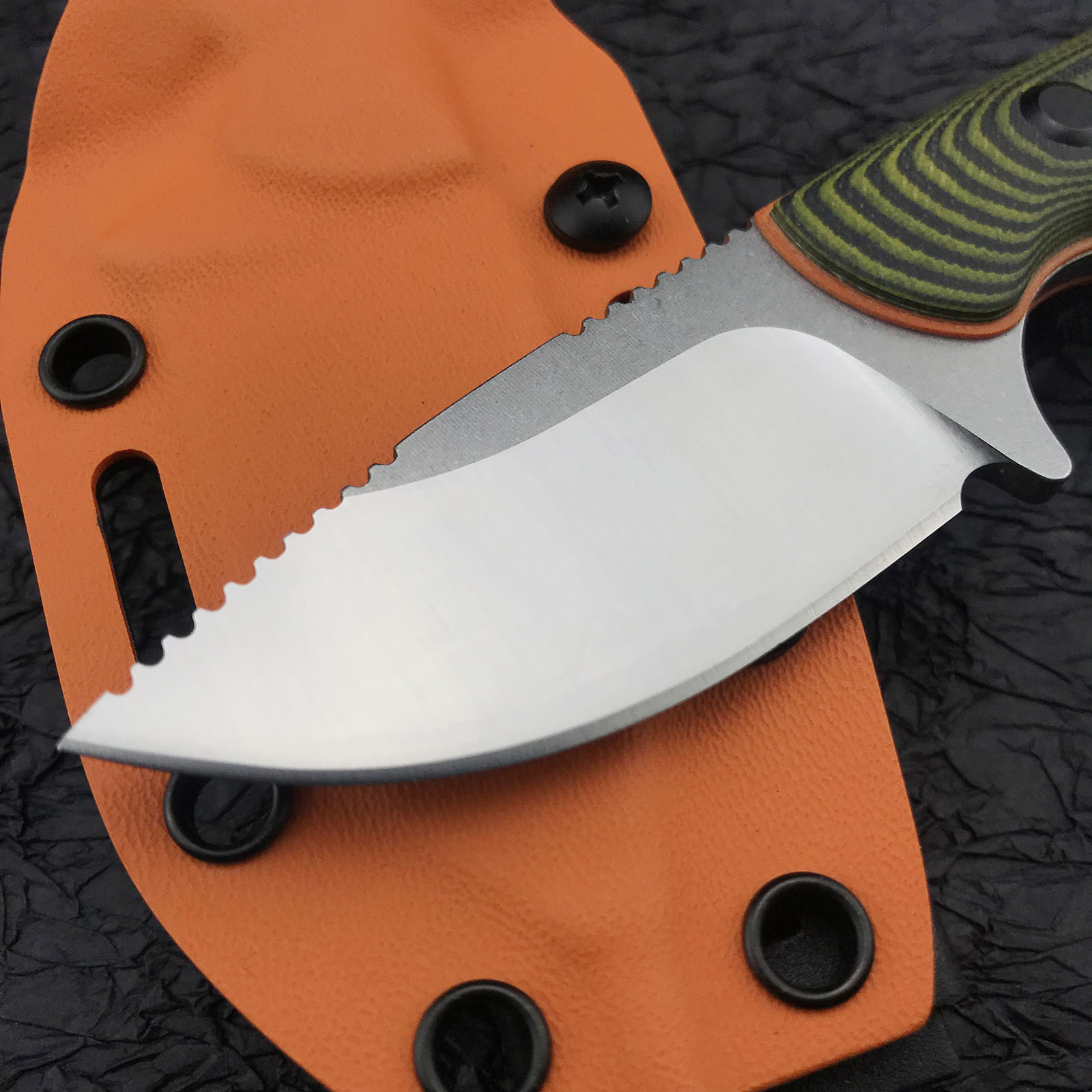 6.3  Inches Fixed Blade Knife with Kydex Sheath, Full Tang Straight Knife with 8Cr13Mov Steel Blade,