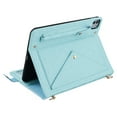 thumbnail image 3 of Handbag Case for iPad Pro 13" 2024, Flip Folio Stand Crossbody Wallet Case with S Pen Holder & Card Slots Pocket, Hand Strap & Shoulder Strap Shockproof Protective Case,Blue, 3 of 10