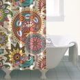 thumbnail image 4 of Multicolor Ethnic Paisley and Floral Pattern Shower Curtain 36"x72" ,Bathroom Decorative Shower Curtains Set with 12 Hooks,Modern Waterproof Washable Shower Curtain, 4 of 6