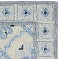 thumbnail image 5 of SAFAVIEH Bella Noelle Geometric Bordered Wool Runner Rug, Ivory/Blue, 2'3" x 7', 5 of 6