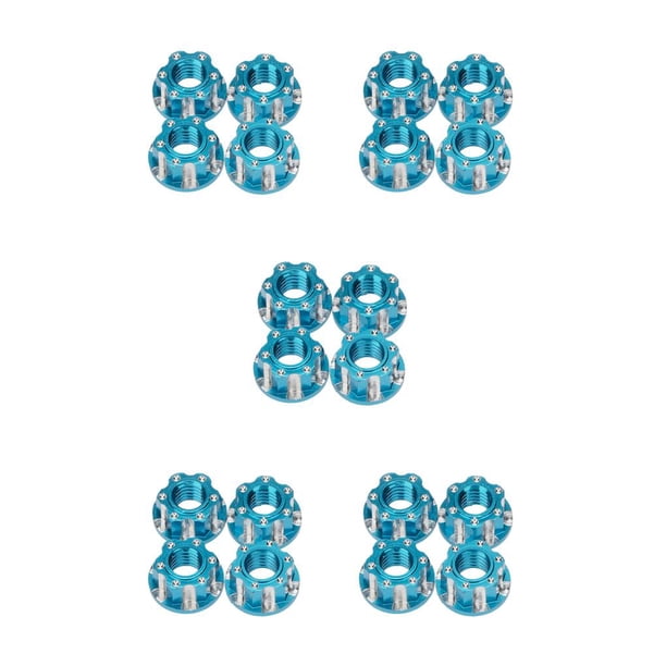 Tholdsy Tuercas de brida RC de 4 piezas, pieza de actualización de Metal profesional, Kit de ajuste modificado dentado duradero, reemplazo Type2 NO2