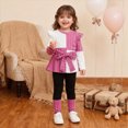 thumbnail image 2 of NOLDARES Toddler Baby Girl Clothes Graphic Fall Winter Outfit Long Sleeve Sweatshirts and Pants Newborn Infant Set(Red,12-18 M), 2 of 9
