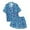 Dark Blue, variant on Girls Sleepwear & Robes Toddler Girls' Gradient Scale Print Pajama Set - 2 Piece Summer Short Sleeve Ps