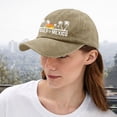 thumbnail image 7 of Summer Hats for Women Unisex Gulf Of Mexico Palm Tree Print Denim Baseball Cap Khaki One Size, 7 of 7