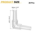 thumbnail image 2 of 20Pcs Aquarium Air Valve Connectors, Plastic Inline Tubing L-shaped Non-return Valves for 4mm ID Airline Tubing Fish Tank Pond Air Line, Clear, 2 of 6