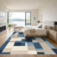 thumbnail image 3 of ODIKA 8'x10' Machine Washable Non-Slip Area Rug, Geometric Navy Blue High Traffic Rug with Pad, Blue, 1057144, 3 of 8
