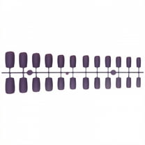 RAGUPEL 24Pcs Glue on Nails for Women,Dark Purple Short Nail Tips,Matte Finish Nails Press On,Nail Press Ons for Daily Life,Style1