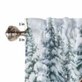 thumbnail image 5 of Christmas Kitchen Curtains and Valances Set, Red Xmas Gnome Farmhouse Pine Tree Forest Snowflakes Rod Pocket Window Valance Window Curtain Panels for Living Room Bedroom Laundry, 27.5x24in, 3 Pieces, 5 of 7