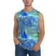 thumbnail image 1 of Fotbe Peacock Men's Camiseta sin Mangas Estampada para Hombres, Playera Casual para Gimnasio, Entrenamiento, Playa-Small, 1 of 7